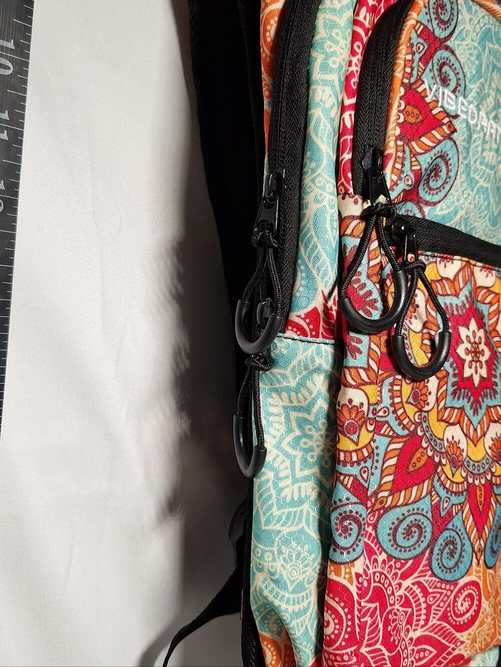 Vibedration Hydration Backpack w/o bladder -turquoise/orange pattern - Used